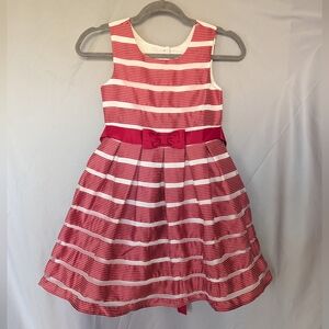 Jona Michelle Red Striped Fit & Flare Dress, Size 8